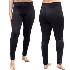 Smartwool Merino Blend Active Fleece Running Tight Leggings Ankle Zips Size M
